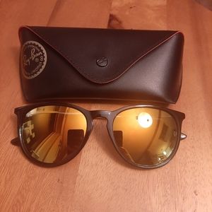 Ray-Ban Erika Sunglasses Case Glasses 4171 Black Orange Women